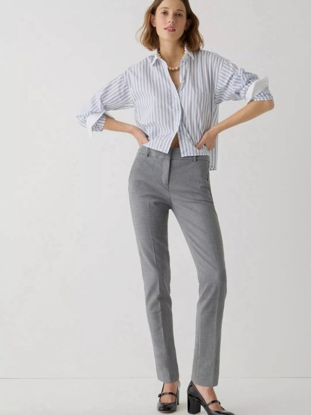 NWT J. Crew Gray Cameron Dress Pants Size 6